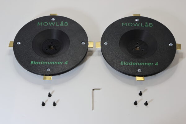 Mowlab Bladerunner 4 Mower Disc set for Luba 1 and Luba 2 (2 x 4 blade discs) - NO BLADES - Image 6